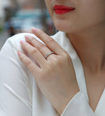 Carissie Elegant Round Channel Half Eternity Band