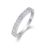 Carissie Elegant Round Channel Half Eternity Band