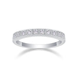 Carissie Elegant Round Channel Half Eternity Band