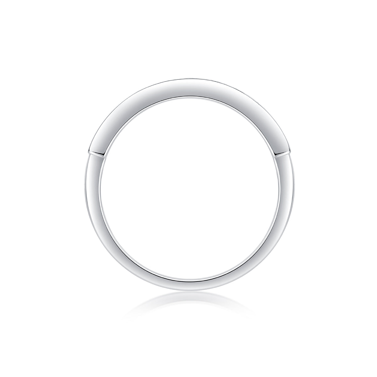 Carissie Elegant Round Channel Half Eternity Band