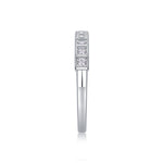 Carissie Elegant Round Channel Half Eternity Band