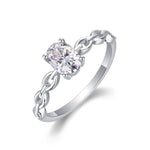 Carissie Oval Solitaire Link Chain Engagement Ring