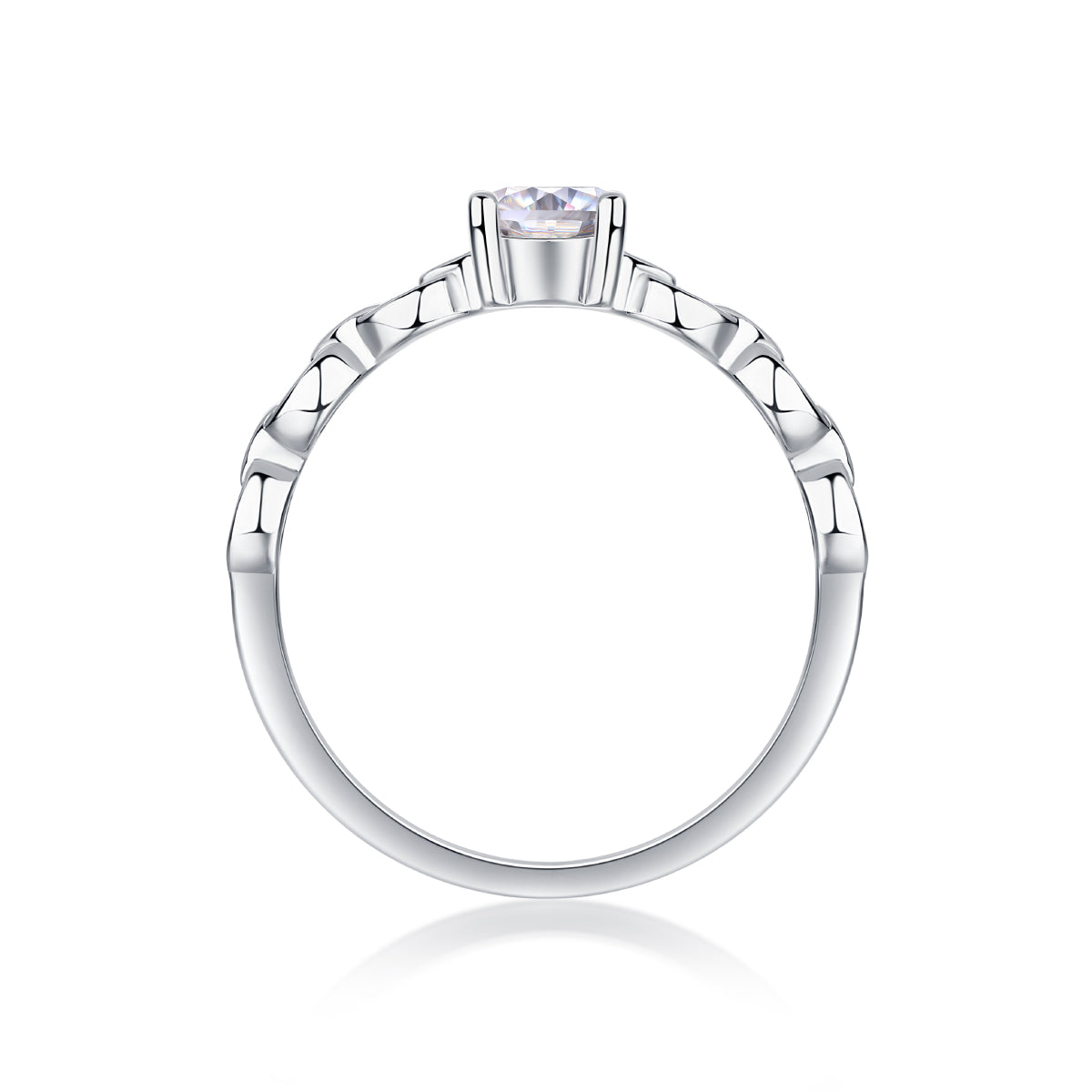 Carissie Oval Solitaire Link Chain Engagement Ring