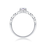 Carissie Oval Solitaire Link Chain Engagement Ring