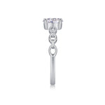 Carissie Oval Solitaire Link Chain Engagement Ring
