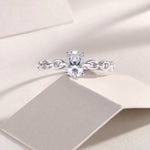 Carissie Oval Solitaire Link Chain Engagement Ring