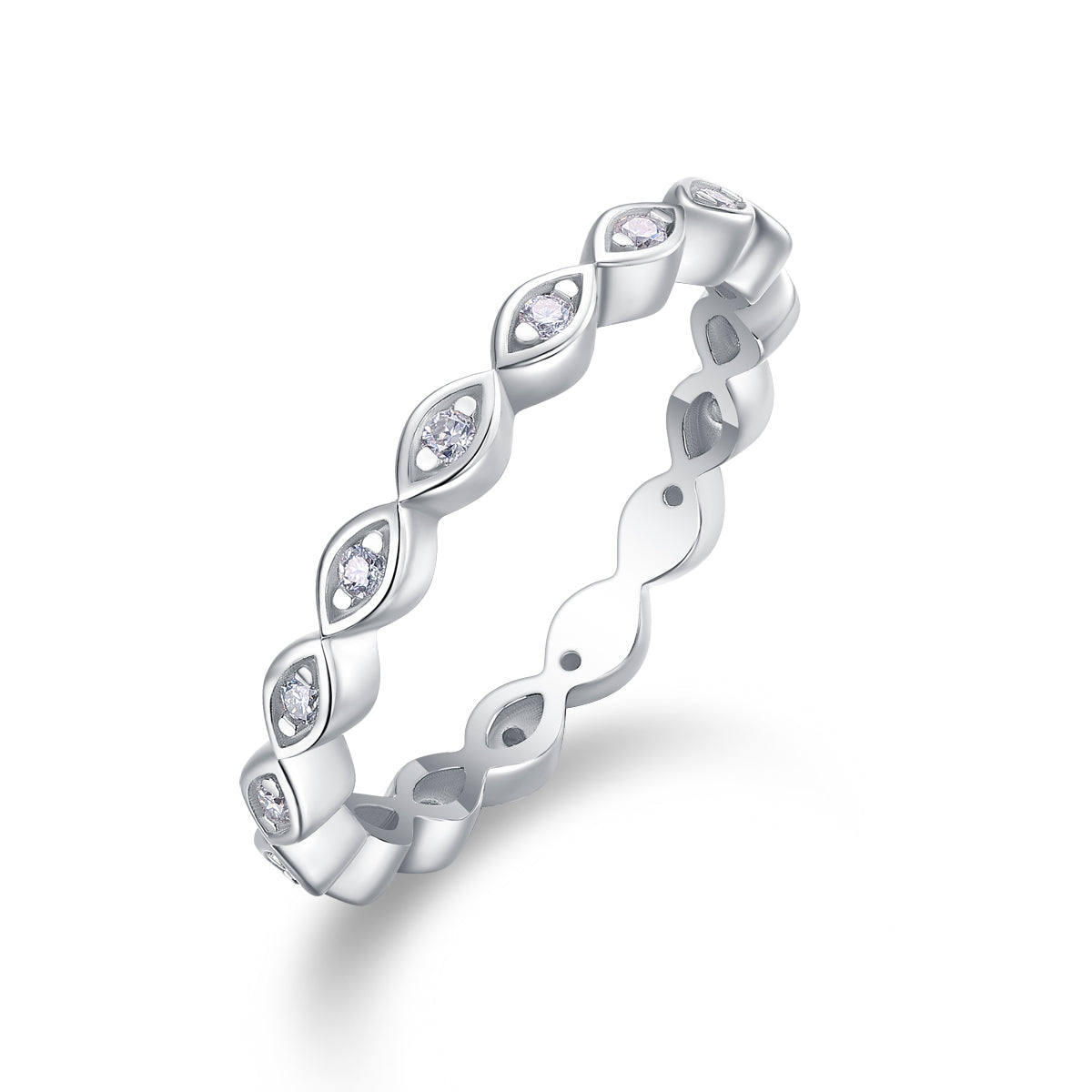 Carissie Timeless Marquise Shaped Open Linked Eternity Band
