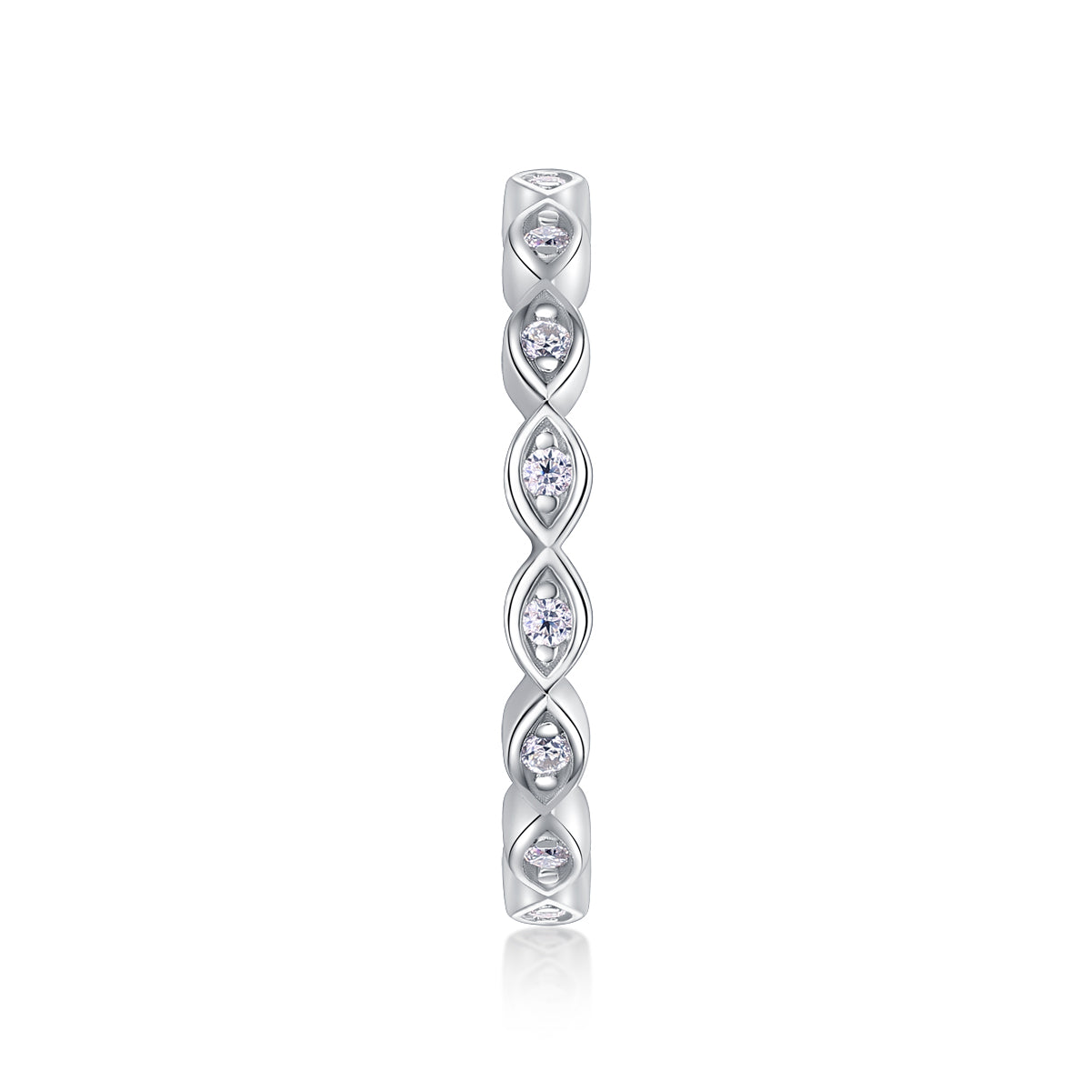 Carissie Timeless Marquise Shaped Open Linked Eternity Band