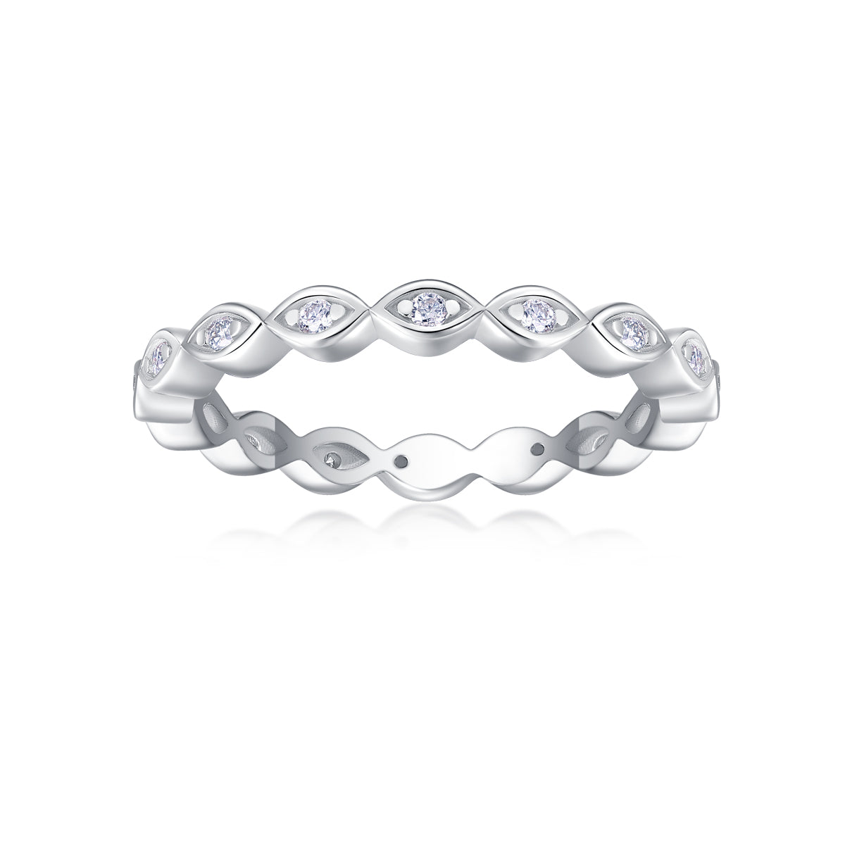 Carissie Timeless Marquise Shaped Open Linked Eternity Band