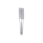 Carissie Elegant Double Row Pave Cluster Wedding Band