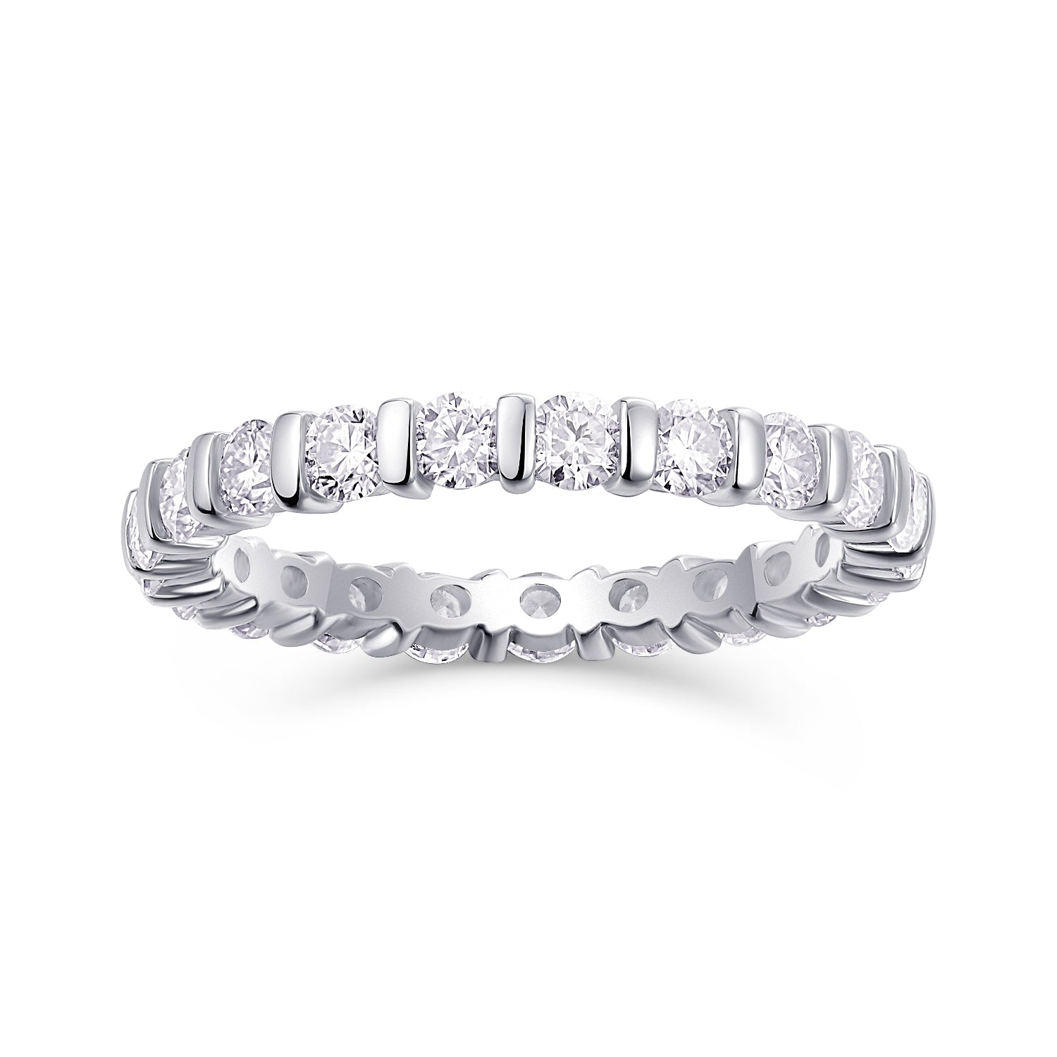 Carissie Round Channel-Set Full Eternity Wedding Band