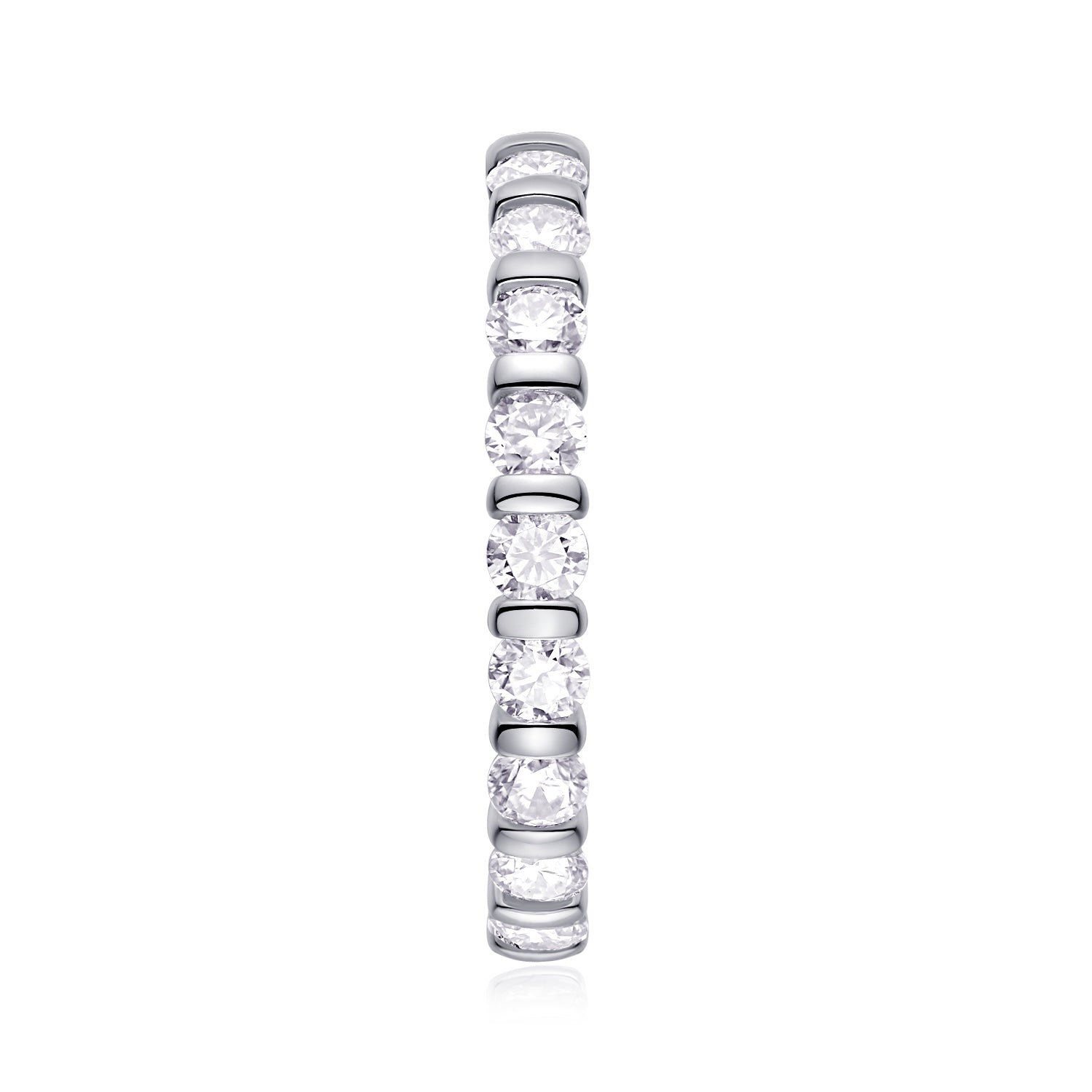 Carissie Round Channel-Set Full Eternity Wedding Band