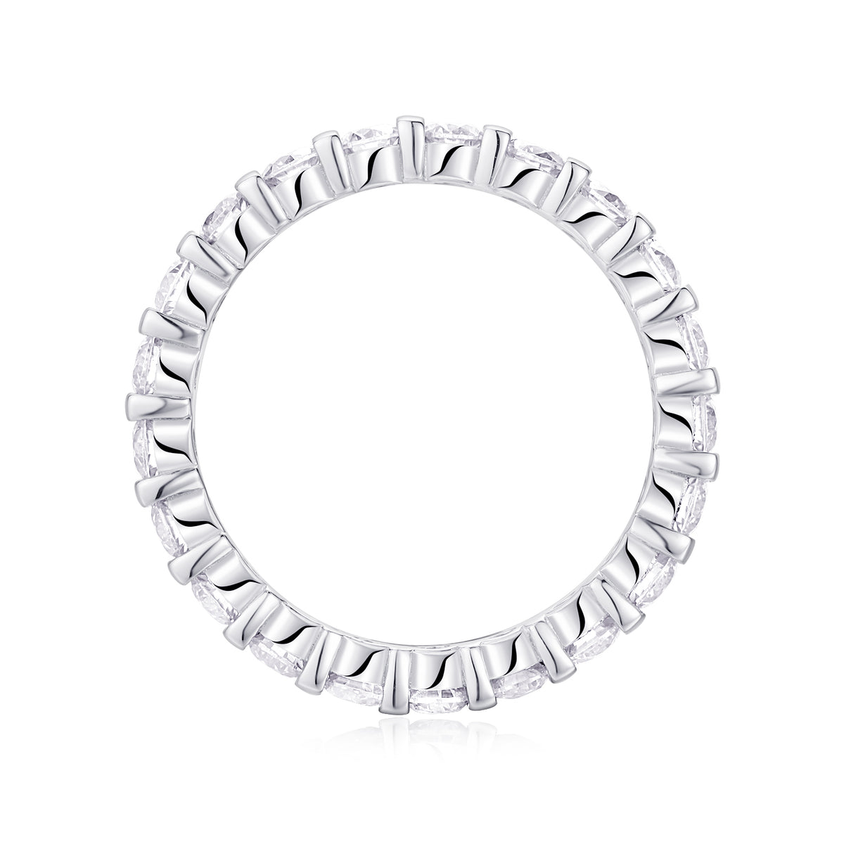 Carissie Round Channel-Set Full Eternity Wedding Band
