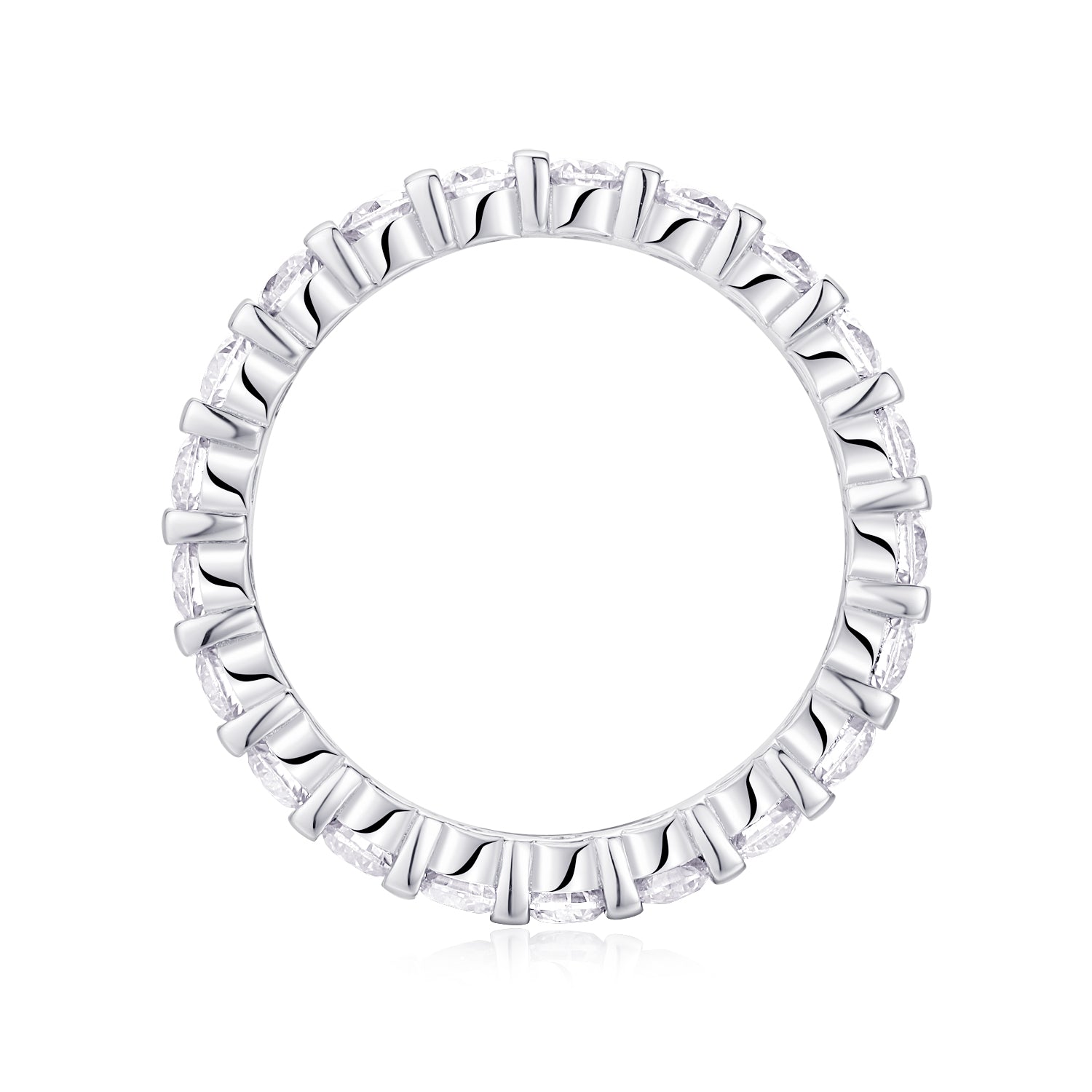 Carissie Round Channel-Set Full Eternity Wedding Band