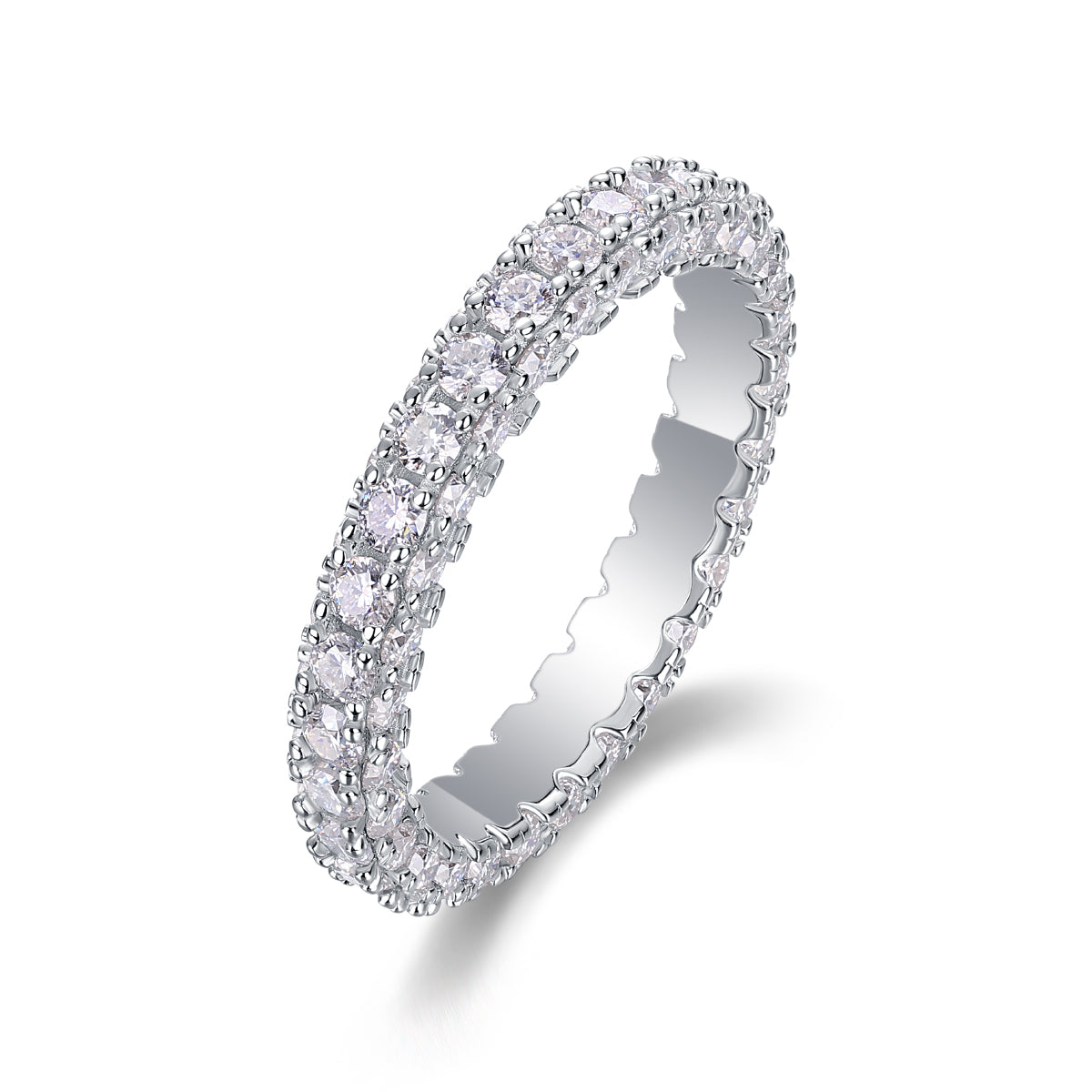 Carissie Vintage Multi Row Pave Full Eternity Band