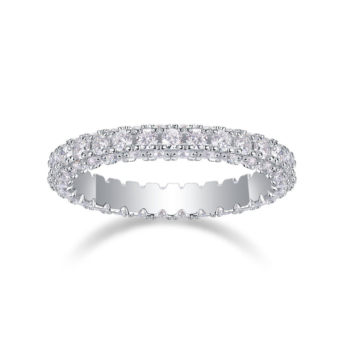 Carissie Vintage Multi Row Pave Full Eternity Band
