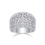 Carissie Vintage Multi - Row Cluster Pave Statement Ring