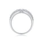 Carissie Vintage Multi - Row Cluster Pave Statement Ring
