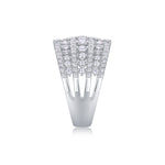Carissie Vintage Multi - Row Cluster Pave Statement Ring