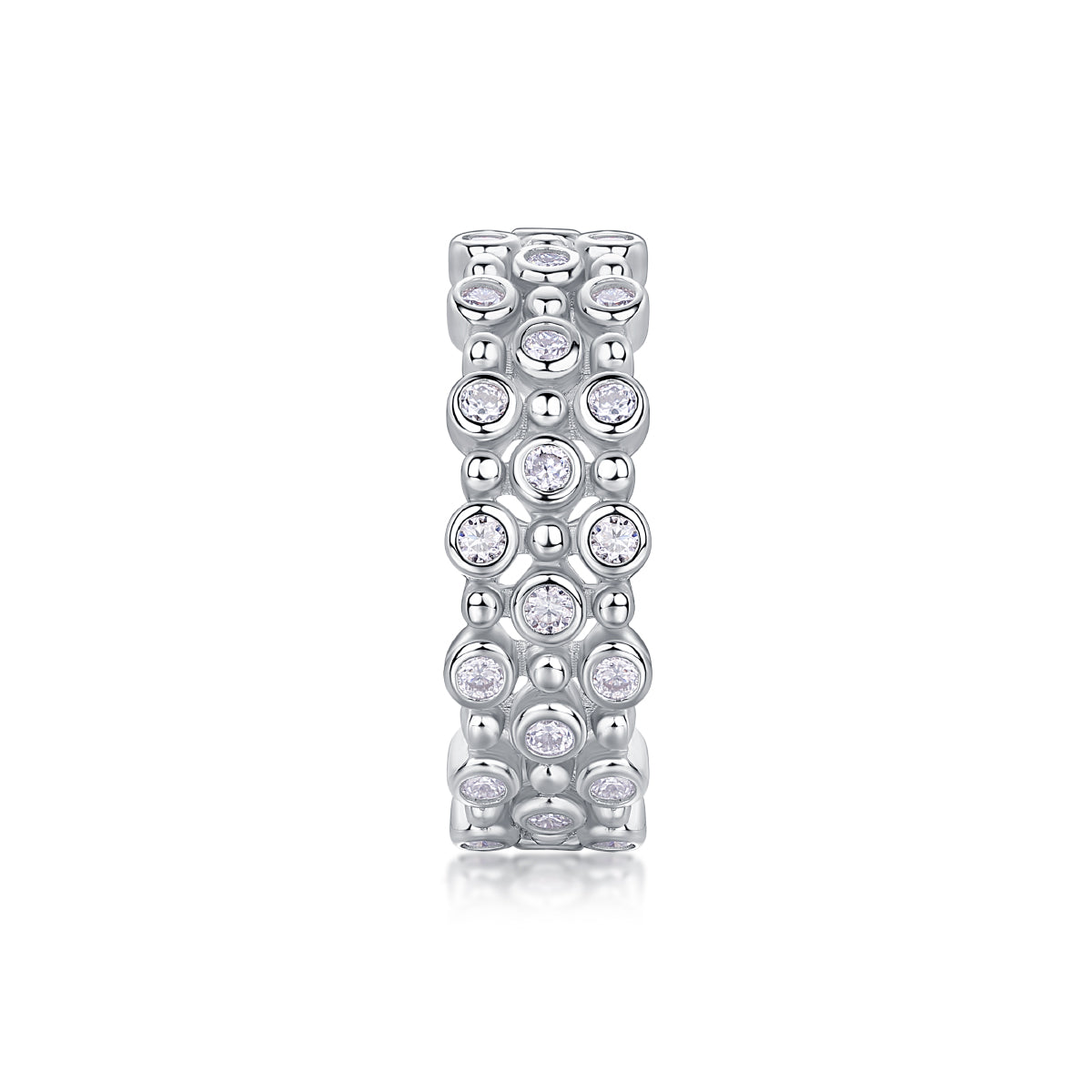 Carissie Intricate Bubble Cluster Openwork Statement Band