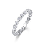 Carissie Classic Marquise Round Alternating Eternity Band