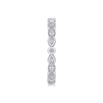 Carissie Classic Marquise Round Alternating Eternity Band