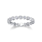 Carissie Classic Marquise Round Alternating Eternity Band
