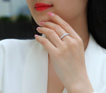 Carissie Classic Multi-Row Pave Eternity Wedding Band
