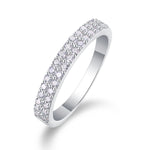 Carissie Classic Multi-Row Pave Eternity Wedding Band