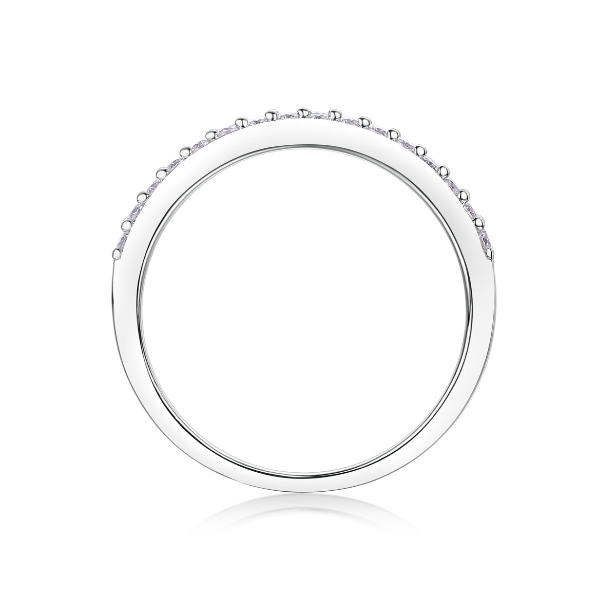 Carissie Classic Multi-Row Pave Eternity Wedding Band