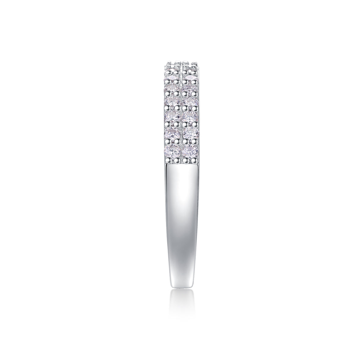 Carissie Classic Multi-Row Pave Eternity Wedding Band