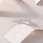 Carissie Classic Multi-Row Pave Eternity Wedding Band