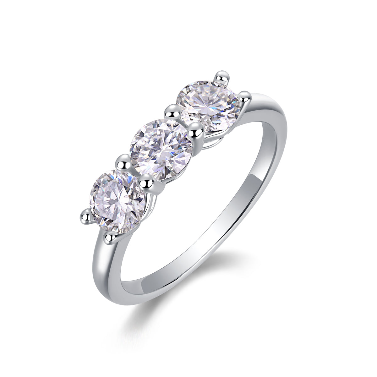Carissie Classic Round Trilogy Prong Engagement Ring 50 pt