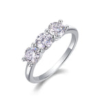 Carissie Classic Round Trilogy Prong Engagement Ring 50 pt