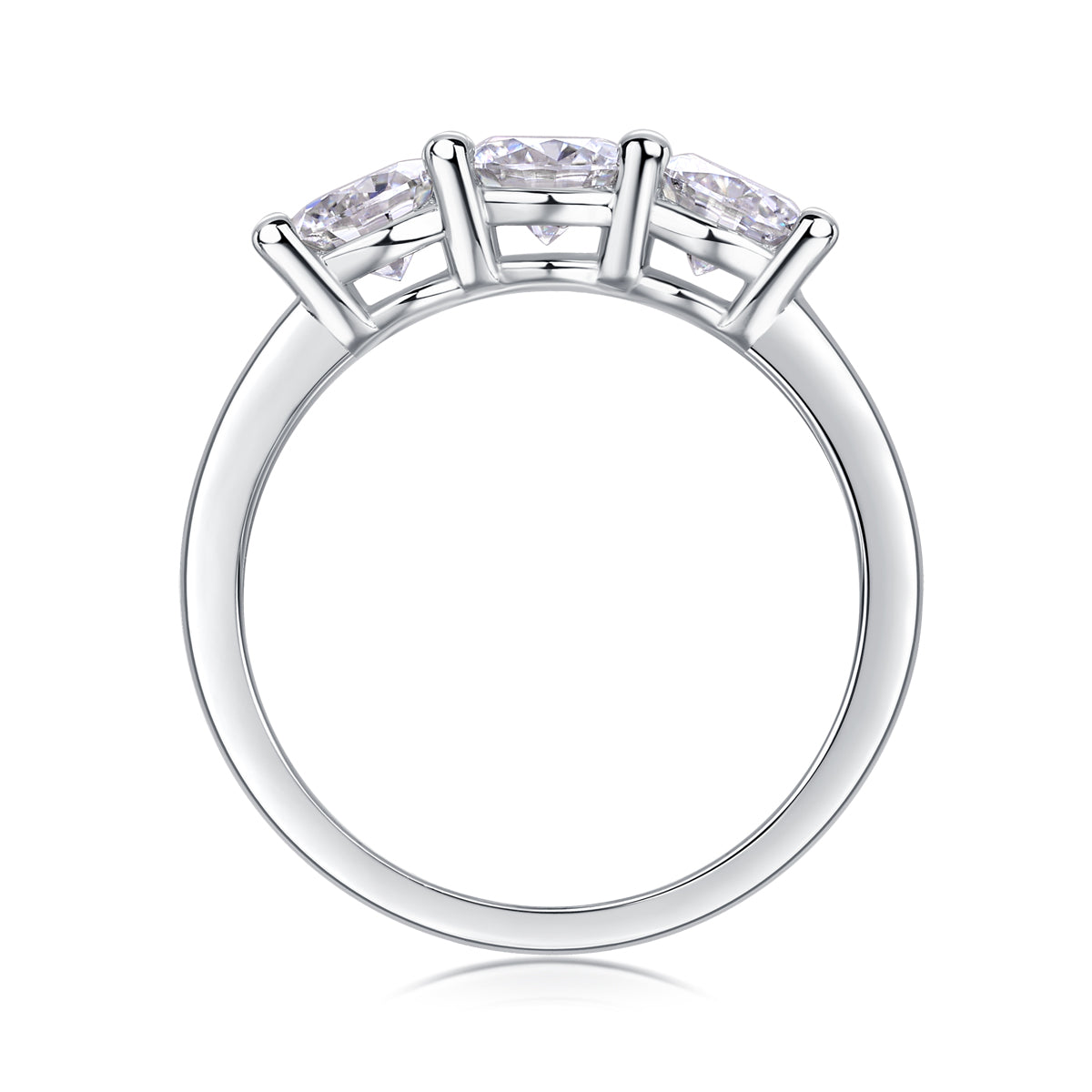 Carissie Classic Round Trilogy Prong Engagement Ring 50 pt