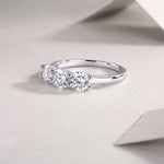 Carissie Classic Round Trilogy Prong Engagement Ring 50 pt