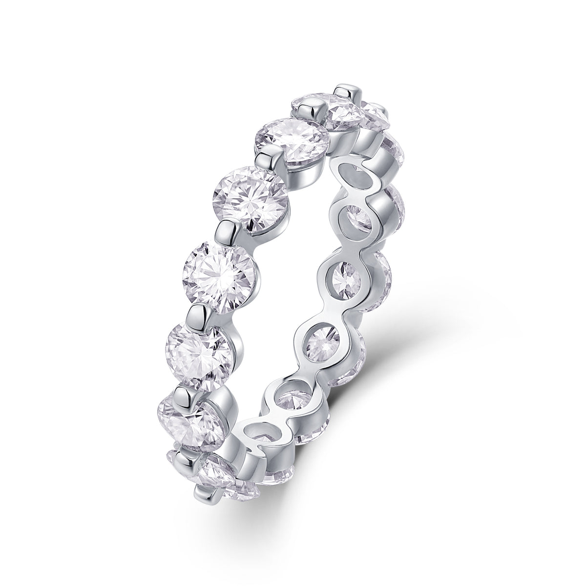 Carissie Round Cut Interlocking Full Eternity Band