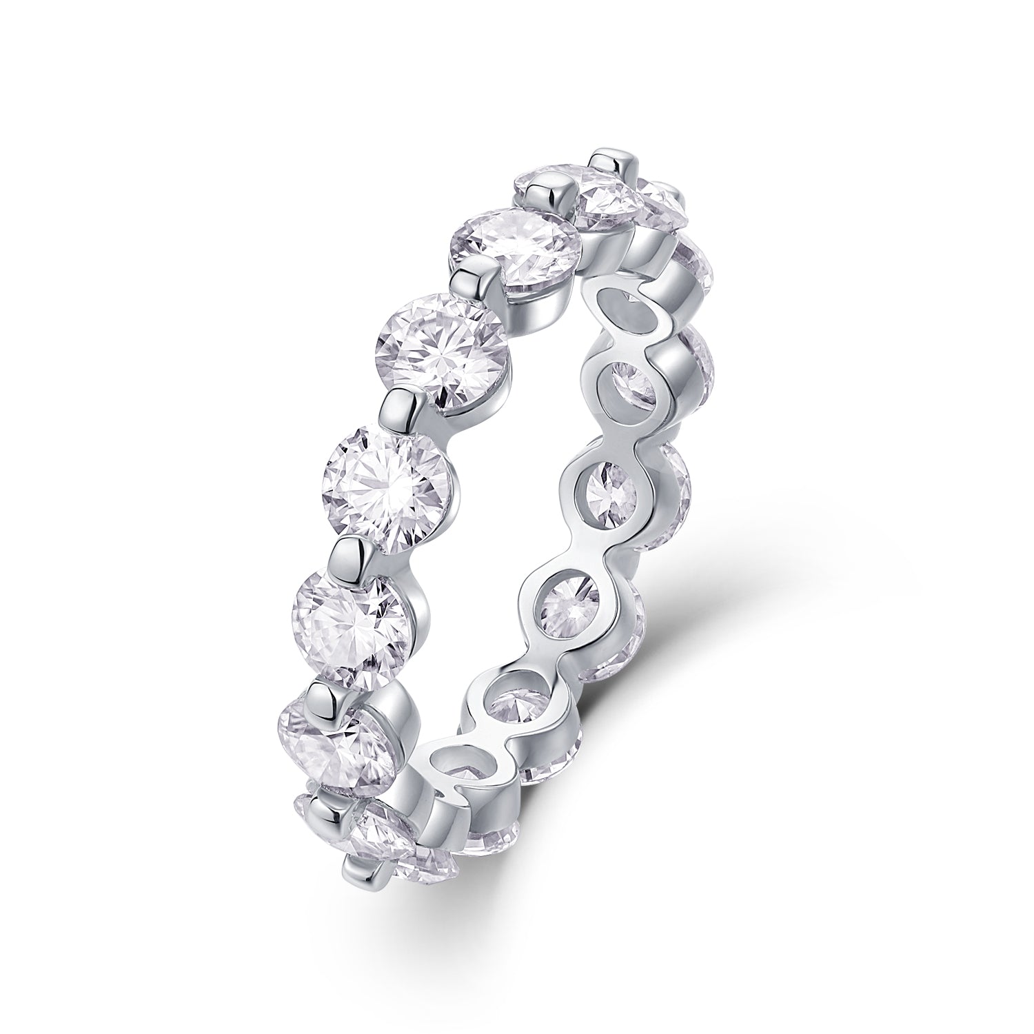 Carissie Round Cut Interlocking Full Eternity Band