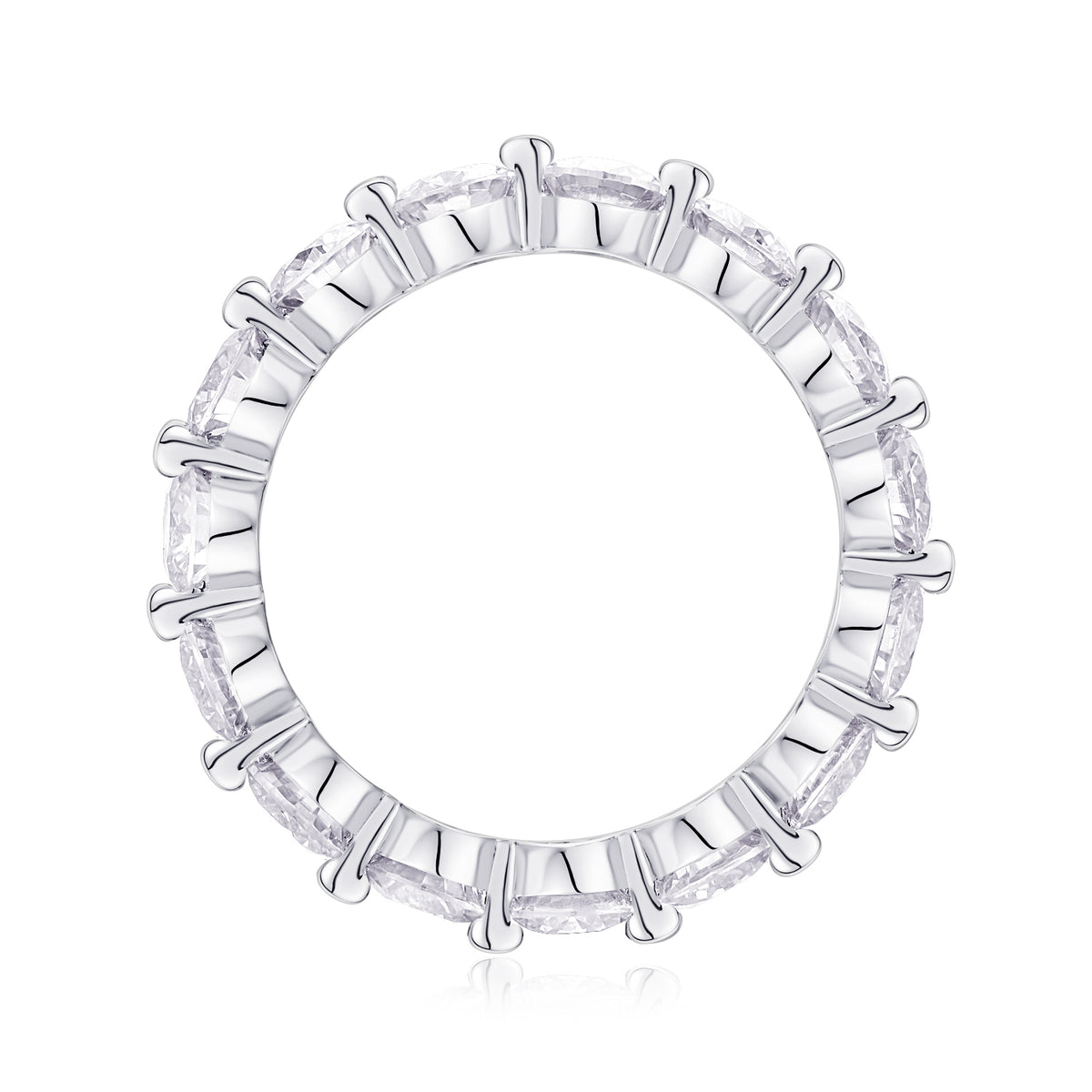 Carissie Round Cut Interlocking Full Eternity Band