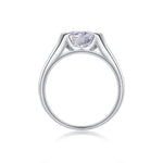 Carissie Round Solitaire Wide Band Engagement Ring 2 Ct