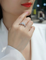 Carissie Round Solitaire Wide Band Engagement Ring 2 Ct