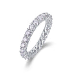 Carissie Round Twisted Weave Prong-Set Eternity Band