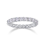 Carissie Round Twisted Weave Prong-Set Eternity Band
