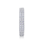 Carissie Classic Double Row Pave Eternity Wedding Band