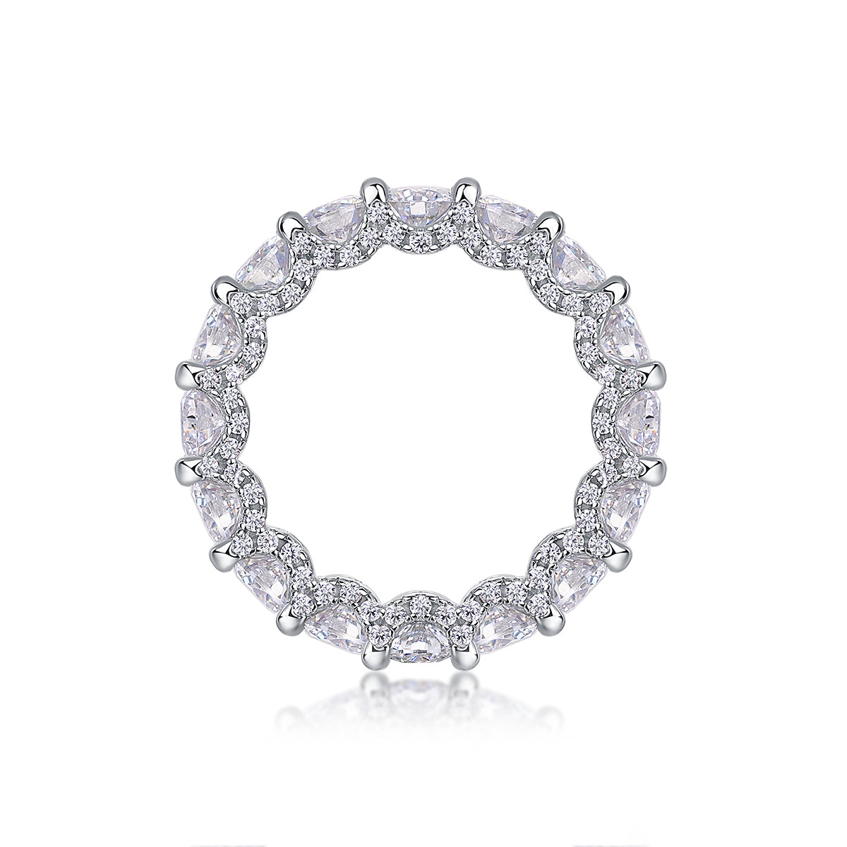 Carissie Round Shared Prong Full Eternity Wedding Band