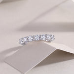 Carissie Round Shared Prong Full Eternity Wedding Band