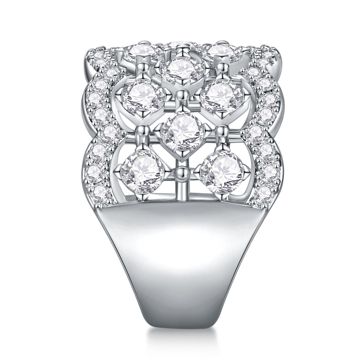 Carissie Ornate Filigree Cluster Lattice Cocktail Ring