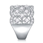 Carissie Ornate Filigree Cluster Lattice Cocktail Ring