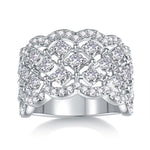 Carissie Ornate Filigree Cluster Lattice Cocktail Ring