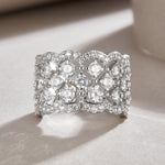 Carissie Ornate Filigree Cluster Lattice Cocktail Ring